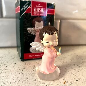 Hallmark Keepsake Ornament Mary’s Angels Rosebud 3rd In Series 1990 Boxed